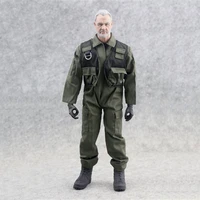 16 scale u s air force pilot army green flight suit one piece uniform chest hang component model for 12%e2%80%98%e2%80%99 action figure body