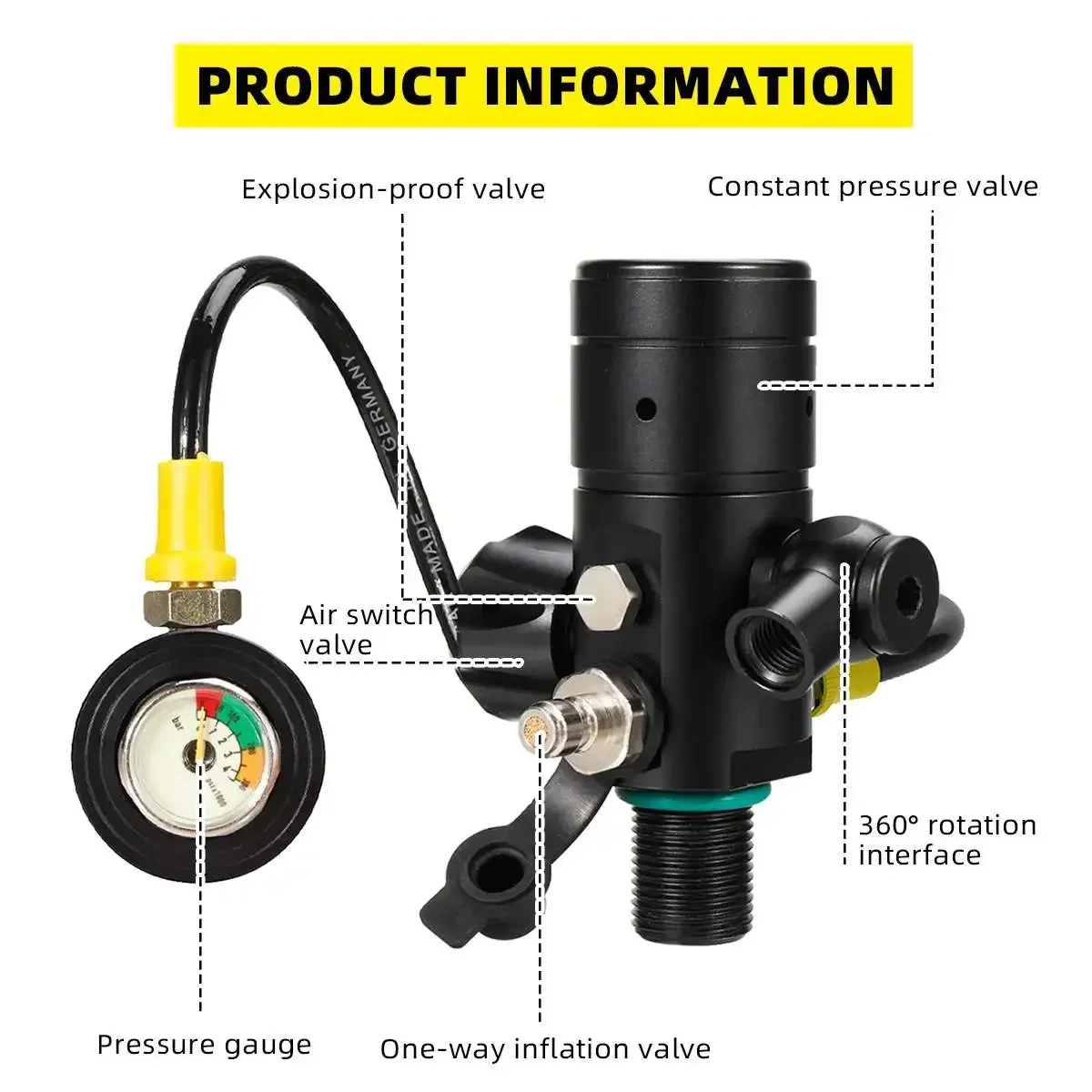 Аксессуары для подводного плавания клапан снижение давления первого уровня