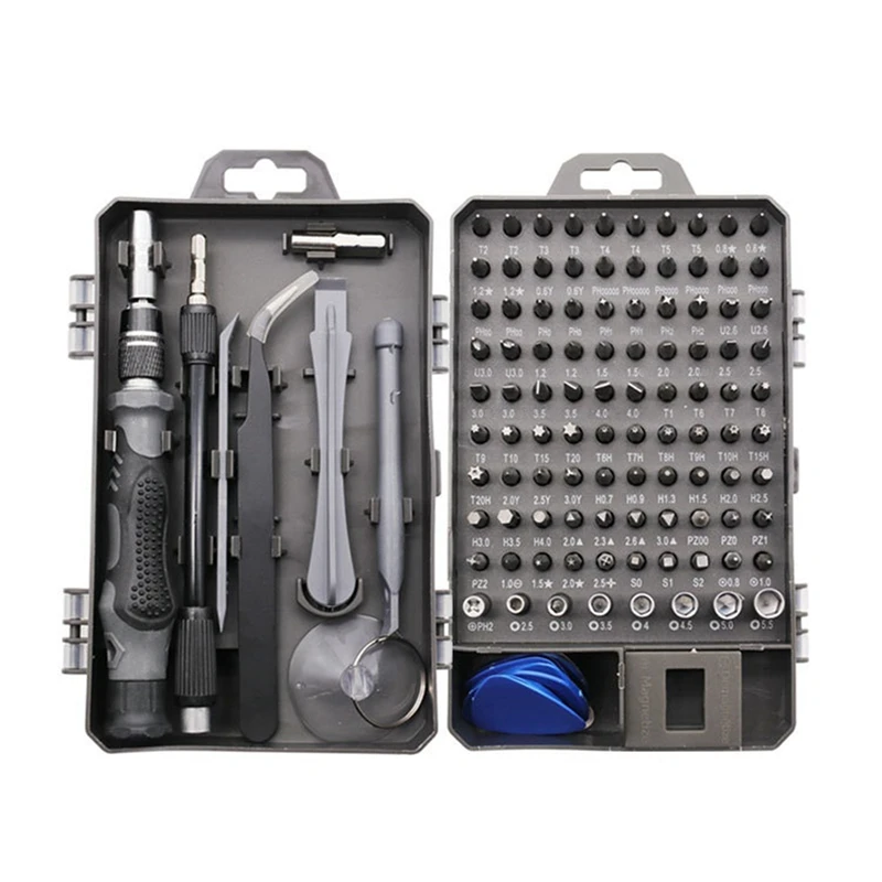 

115-In-1 Screwdriver Kit Combined With Multi-Specification Mobile Phone Computer Disassembly Maintenance Tools Set Kit