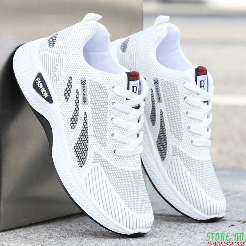 

New fashion men's shoes white low-top flat-heel daily casual sports shoes outdoor comfortable non-slip running shoes
