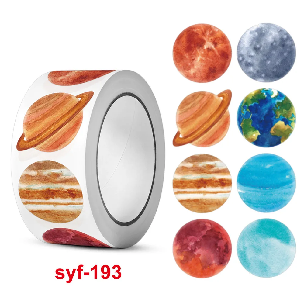 

100-500 шт. наклейки в форме планеты, украшения, Подарочная коробка, наклейка, этикетка «сделай сам», герметичные детские наклейки, канцелярские игрушки