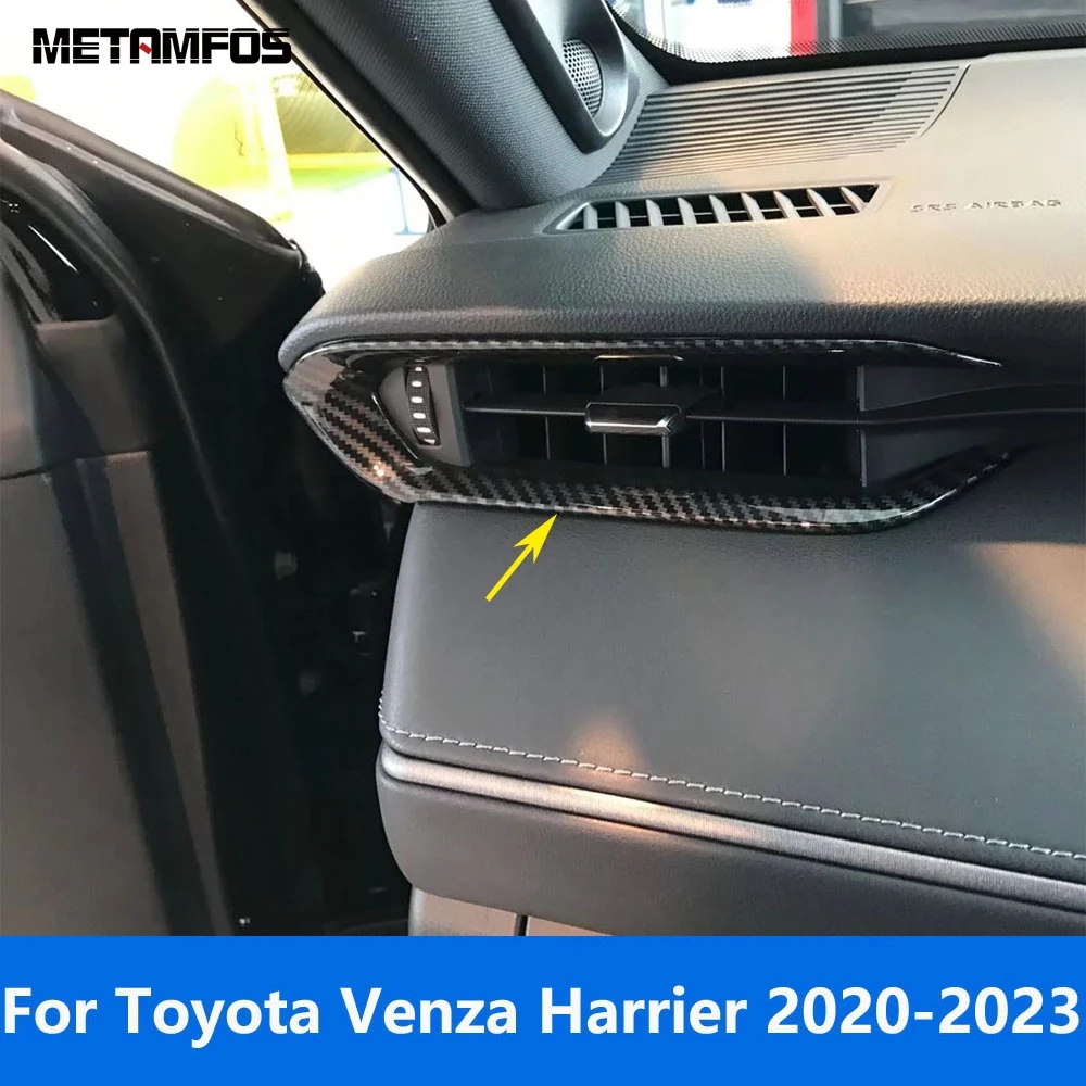 

Для Toyota Harrier Venza 2020 2021 2022 2023 углеродное волокно, боковая Передняя Крышка вентиляционного отверстия, отделка, стикер, аксессуары, Стайлинг автомобиля