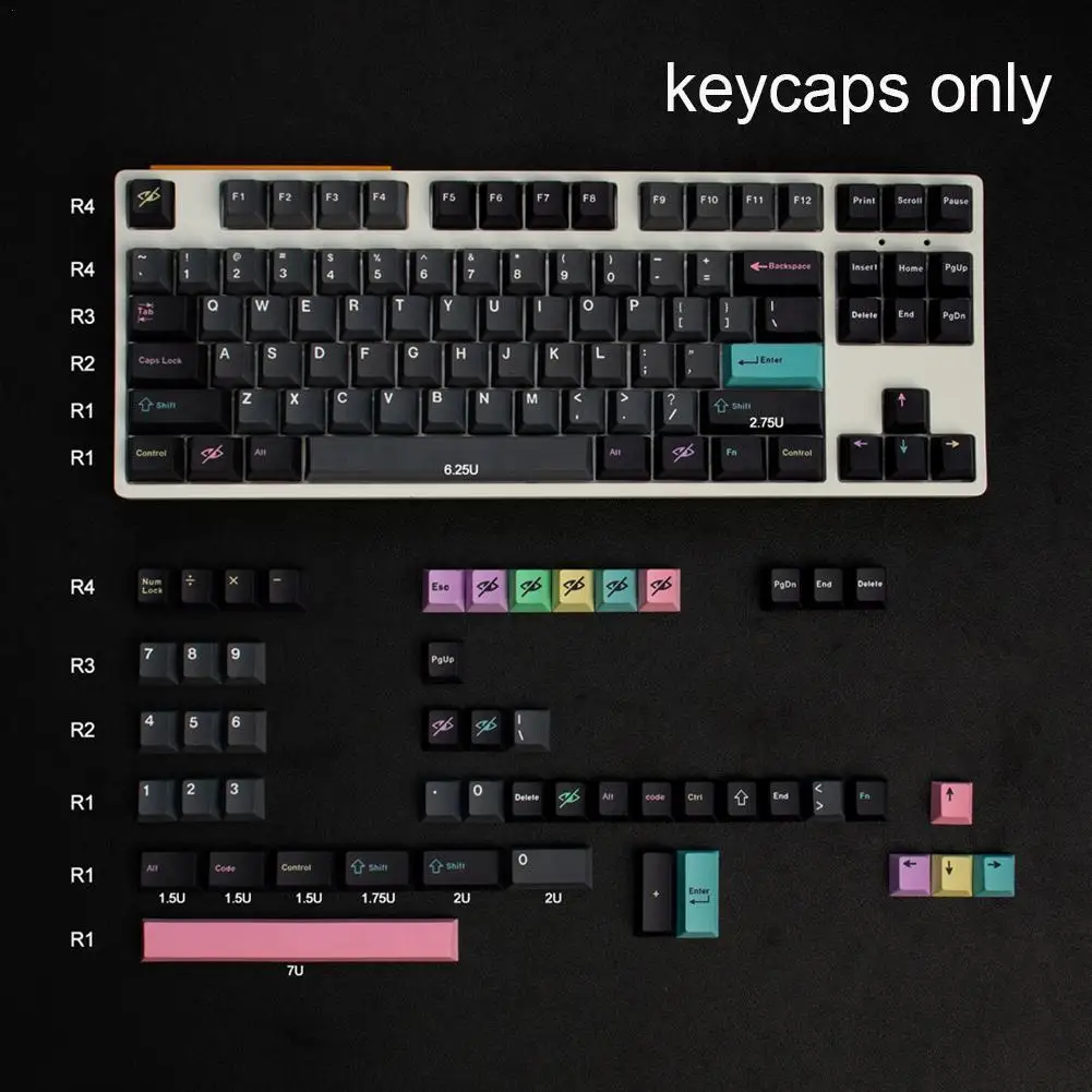 

Механическая игровая клавиатура с колпачками клавиш PBT 137 клавиш GMK копия Дракулы колпачки механической клавиатуры колпачок для клавиш для ...