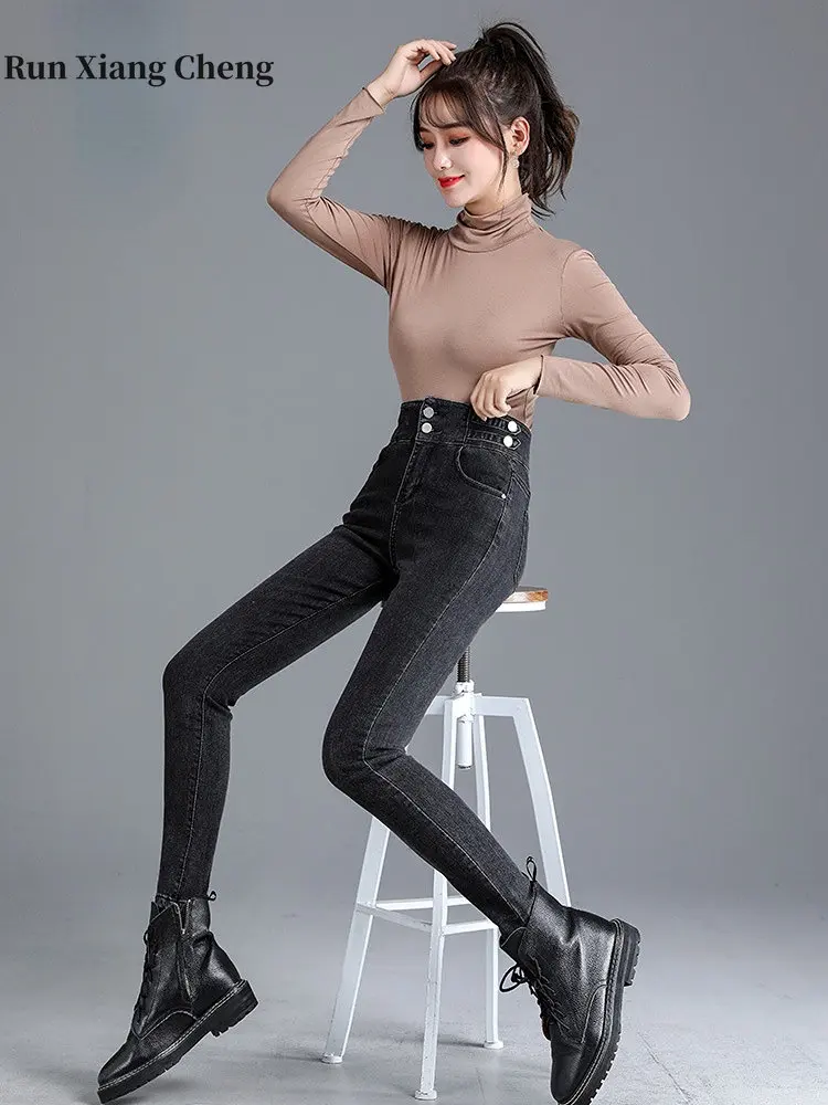 Women's Clothing Pants Spring Autumn2023 New Free Shipping High Waist Fashion Sexy Jeans High Street Casual Style Slim Trousers