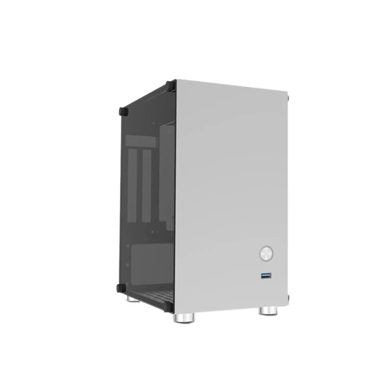 

Portable All-Aluminum ITX Mini A4 Host Min Glass Side-Through Graphics Card Plug-In SFX Small Computer