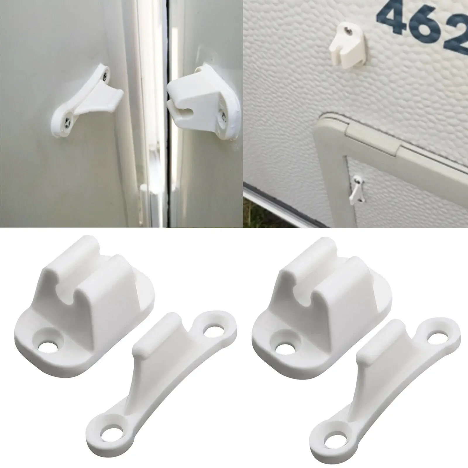 

High Quality Practical Durable ABI And Award Caravans Door Retainer Catch Door Catch 2pcs Male Section Plastic