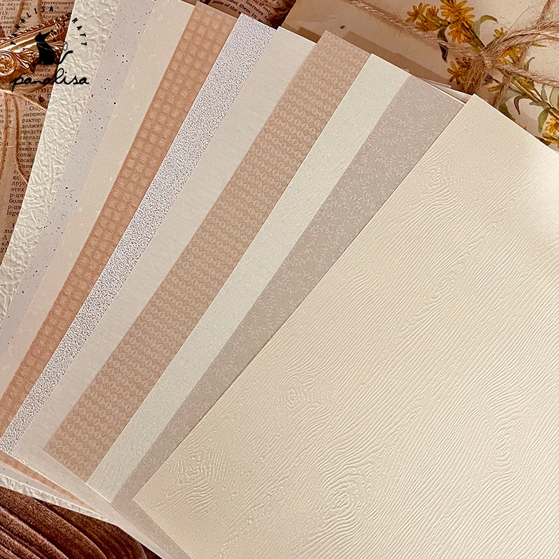 Купи Panalisacraft 10sheets A5 Mixed Colors Cream fabric texture paper Fancy Premium Card Pack Light weight Craft Paper Card Paper за 214 рублей в магазине AliExpress