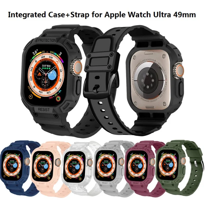 

Rugged Armor Integrated Case+Strap All-round Protection for Apple Watch Ultra 49mm