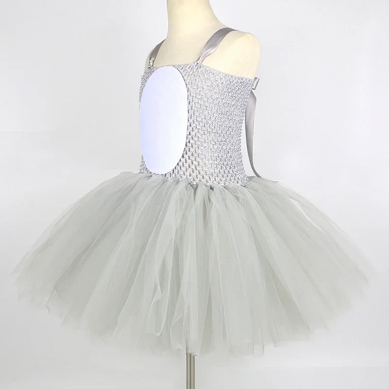 Серое платье-пачка со слоном для маленьких девочек костюмы на Рождество и