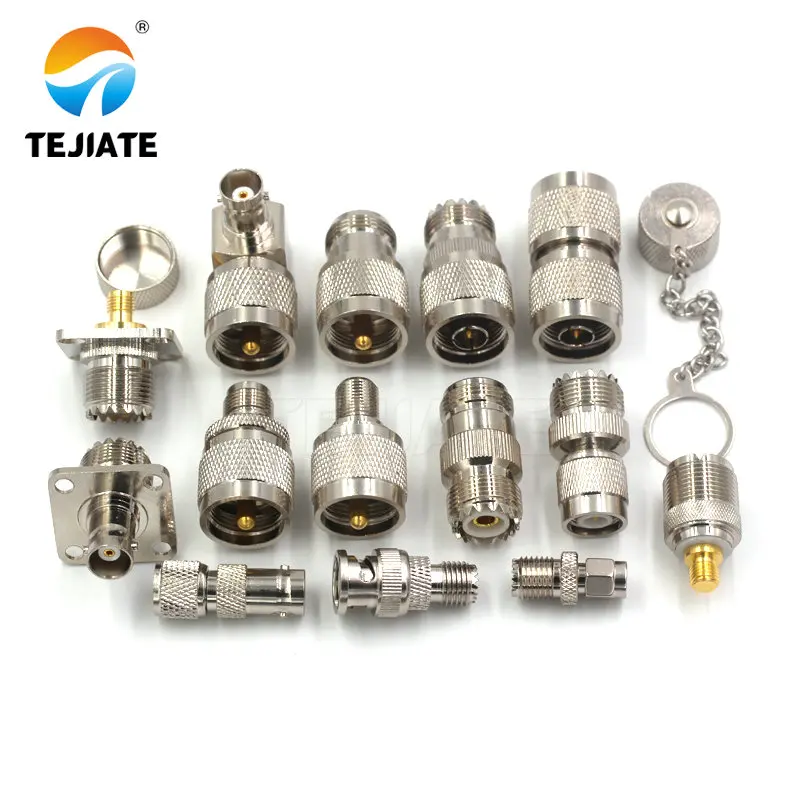 

1PCS UHF adapter SMA/BNC/UHF-UHF-JJ/JK/KK mini internal and external RF coaxial straight elbow adapter 4-hole flange connector