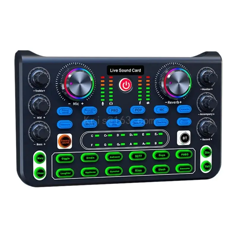 Живая звуковая карта плата звуковой эффект аудиомикшер для прямой трансляции