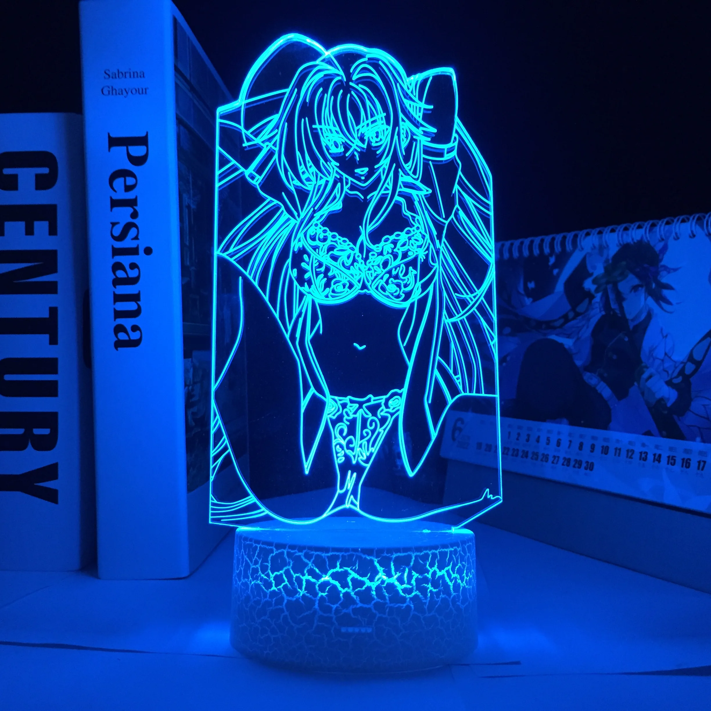 

Светодиодный ночсветильник Rias Gremory для спальни, декор для спальни, подарок на день рождения, лампа для манги, 3D акриловая настольная лампа, в ...
