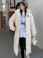 pinkyisblack 2022 winter jacket women parkas hooded casual winter coat female jacket cotton padded long parkas oversize outwear