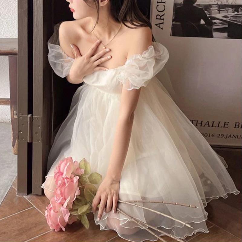 

Летнее сексуальное праздничное платье, милое мини-платье принцессы во французском стиле, повседневные элегантные офисные платья для женщи...