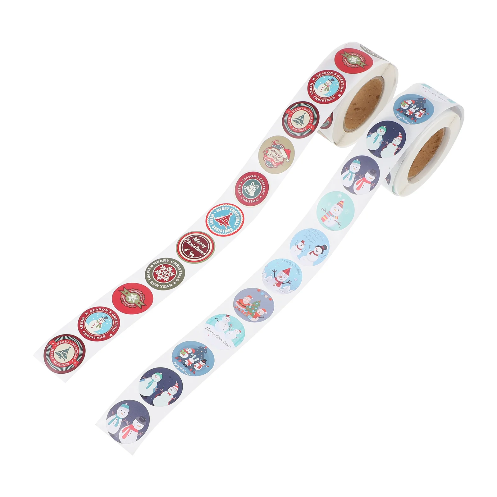 

2 Rolls of Xmas Sealing Stickers DIY Gift Box Envelope Sealing Stickers Sealing Decal