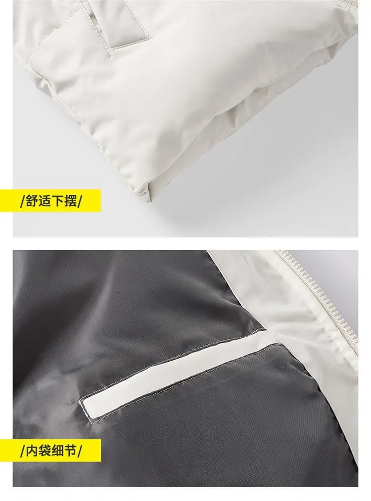 Men's Padded Jacket 2022 Winter New Casual Stand Collar men's Fashion Warm Solid Color Loose Bread Clothing Zipper men's B888