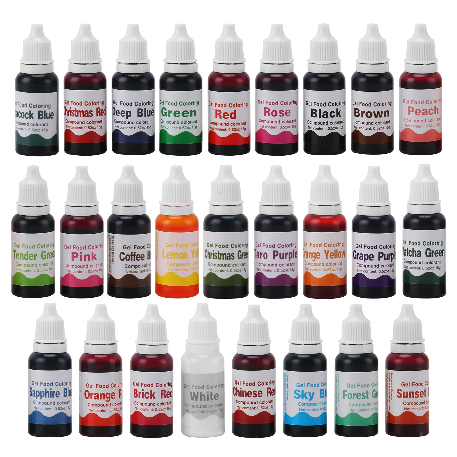 

15g Food Coloring Gel for Baking Fondant and Cooking Concentrated Icing Food Color Food Coloring gel for Cake Decorating Tools