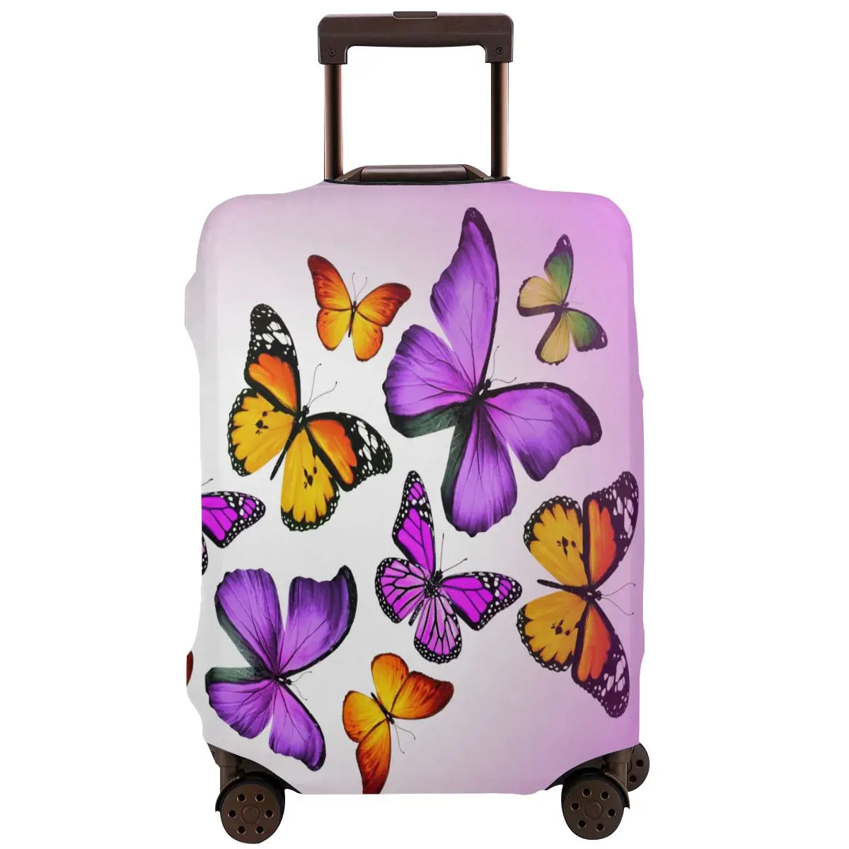 

Colorful Bucket Butterflies Travel Washable Luggage Protective Cover Luggage Protective Case Elastic Dust Cover Protector