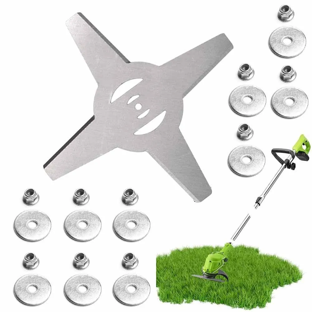 

Metal Grass String Trimmer Head Replacement Saw Blades Screw Washers Lawn Mower Fittings Grass Cutting Garden Tool Parts