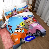 2022 cute sports car helicopter 3d printed duvet cover pillowcase bedding set single twin full size for kids baby bedroom decor