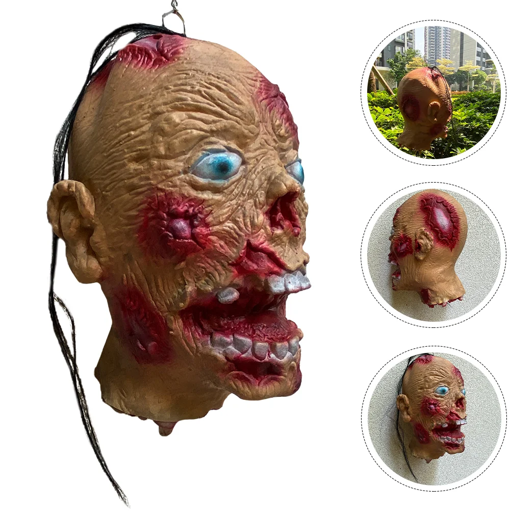 

Head Pendant Fake Human Parts Halloween Mask Emulsion Accessories Scary Terror Body Decorations Prop Movie props replica