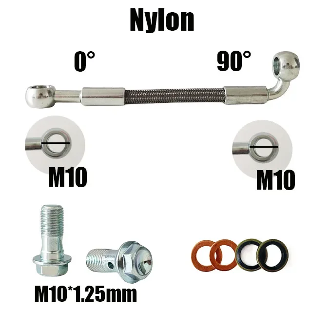 

0~90 ° Мотоциклетный тормозной масляный шланг, передние/задние тормозные линии, масляные шланги DOT utch, линия для универсального грязевого велосипеда, гоночного квадроцикла