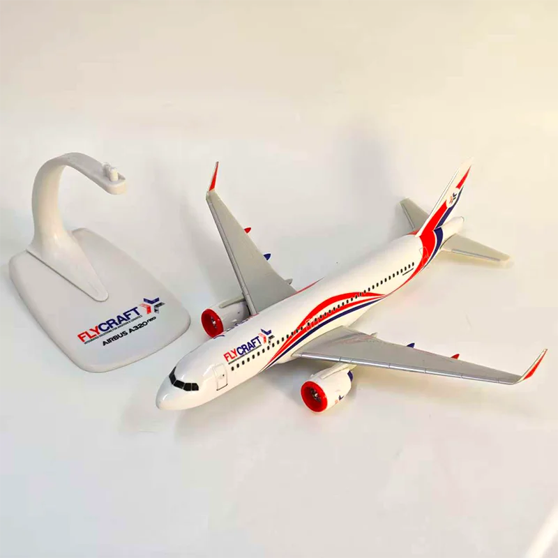 Фото АБС-пластик, масштаб 1/200, A320NEO FLYCRAFT, имитационная модель самолета, статическая коллекция, украшенные праздничные подарки, игрушки №5