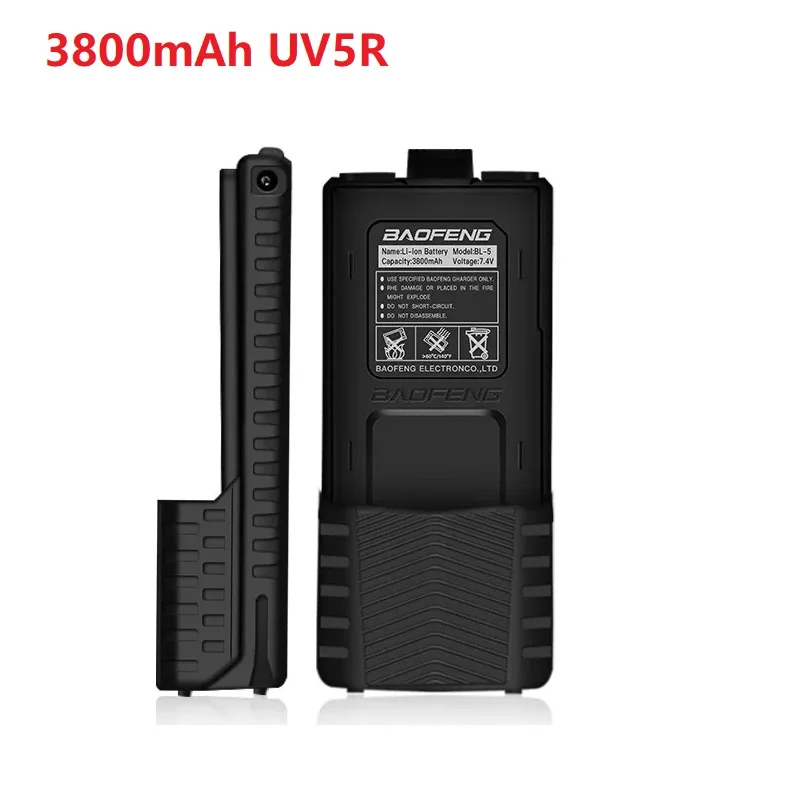 Аккумулятор 3800 мАч для Baofeng UV 5R, зарядный USB-кабель для портативной рации Boafeng