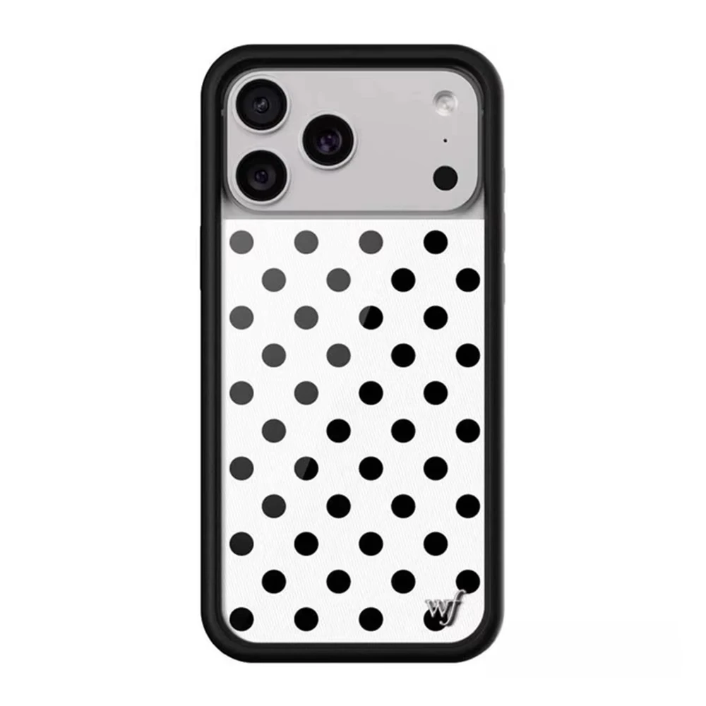 Фото Новый модный чехол Wildflower INS с горошком для iPhone 11 12 13 14 15 16 17 Pro Max 16 Plus, 3D-чехол с волнообразным узором, ударопрочный ﻿ №2