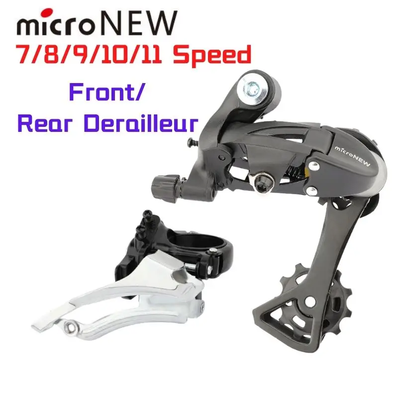 

microNEW 7/8/9/10/11 Speed Bicycle Front Rear Derailleur forMTB Road Bike Cycling Parts Aluminum Alloy MountainBike Transmission