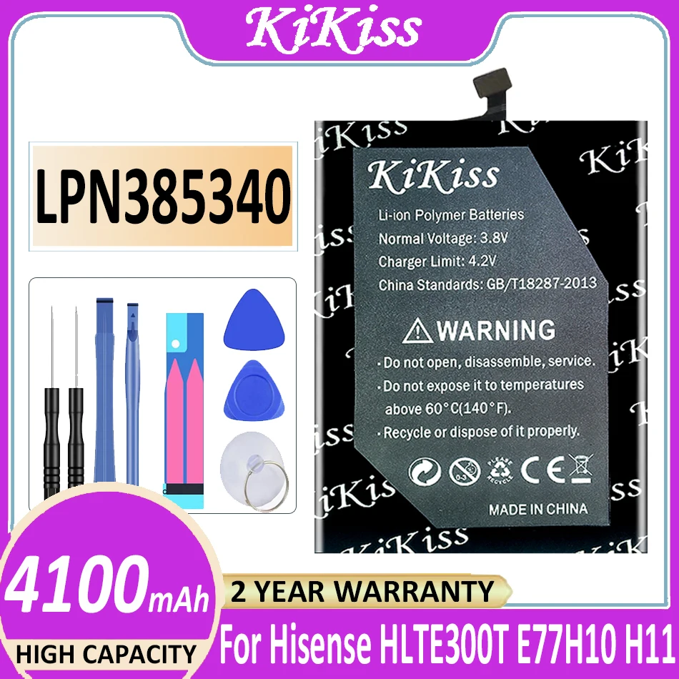 

Original KiKiss Battery LPN385340 LPN 385340 4100mAh For Hisense HLTE300T H10 H 10 H11 H 11 HLTEM800 E77 E 77 E77M Batteries