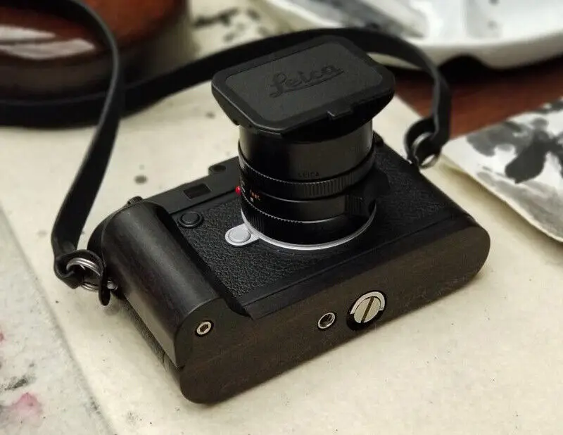 

Handmade Wood Ebony L Hand Grip Holder for Leica M10 M240 Camera Handle