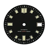 28 5mm watch dial c3 luminous for nh35nh35a diving movement bluegreenblack 6105 dial parts