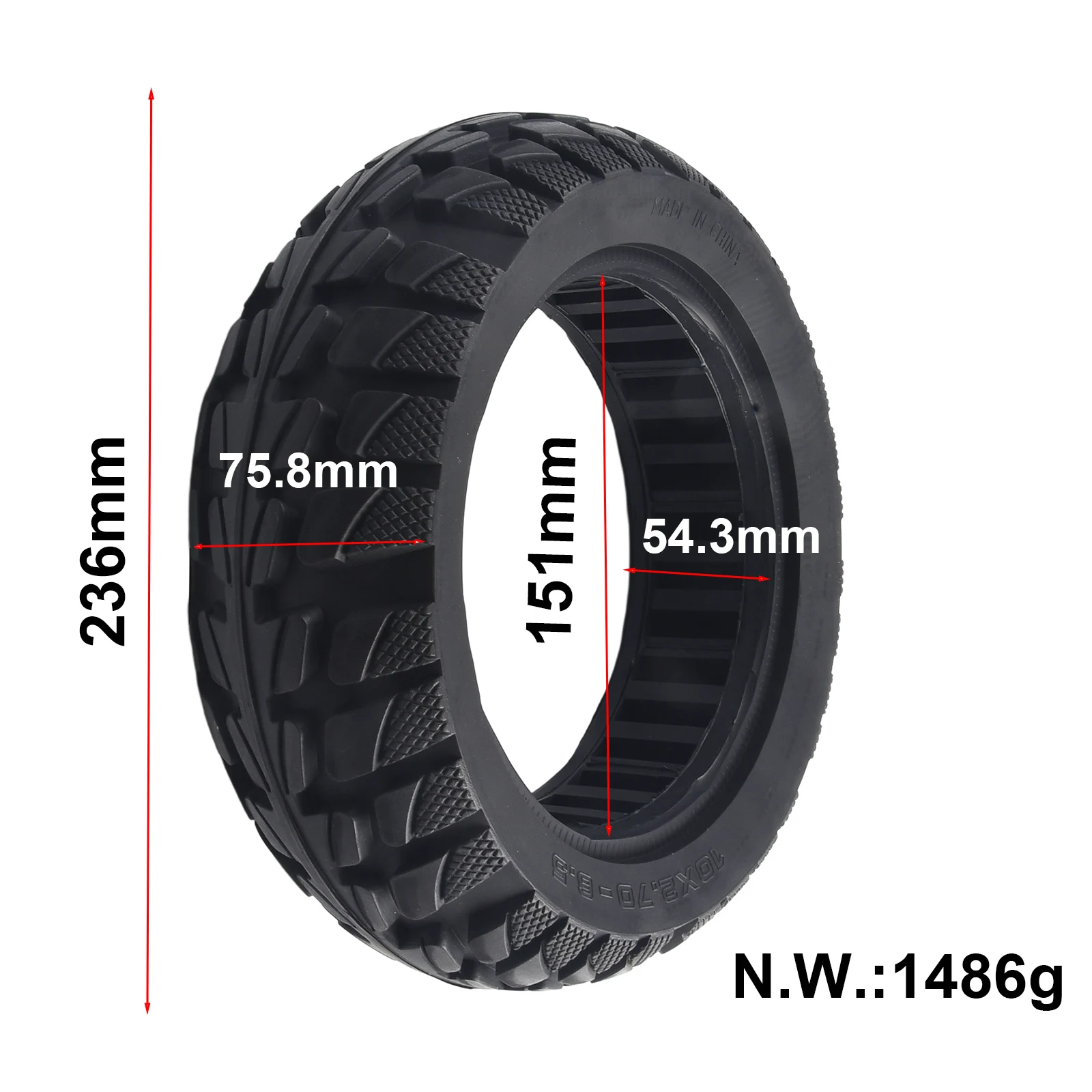 10-дюймовая шина для электрического скутера 10x2 70-6 5 70/65-6 сплошная амортизирующая