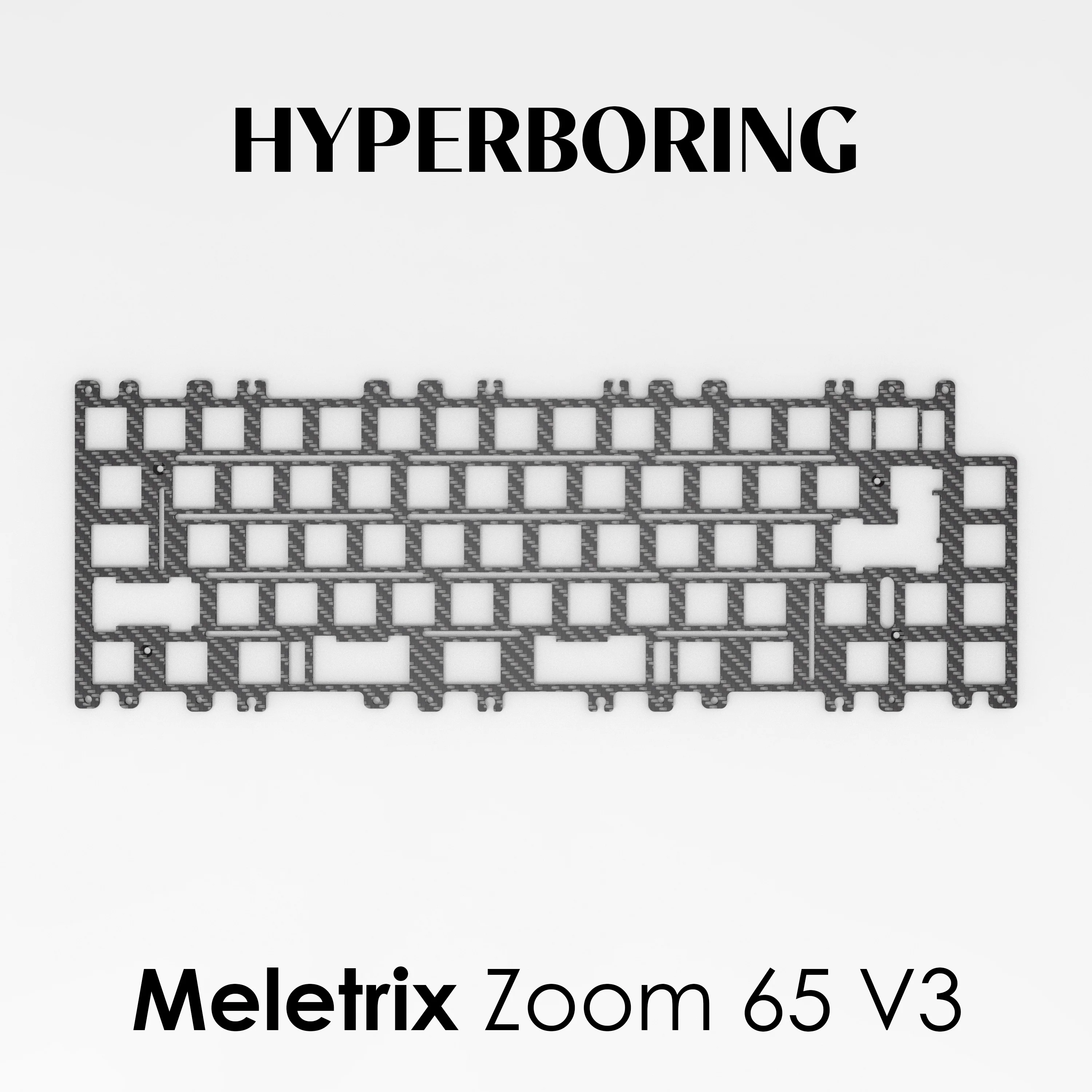 Пластина клавиатуры Meletrix Zoom65 V3 PP PC FR4 CF Латунь Алюминий (крепление на печатную