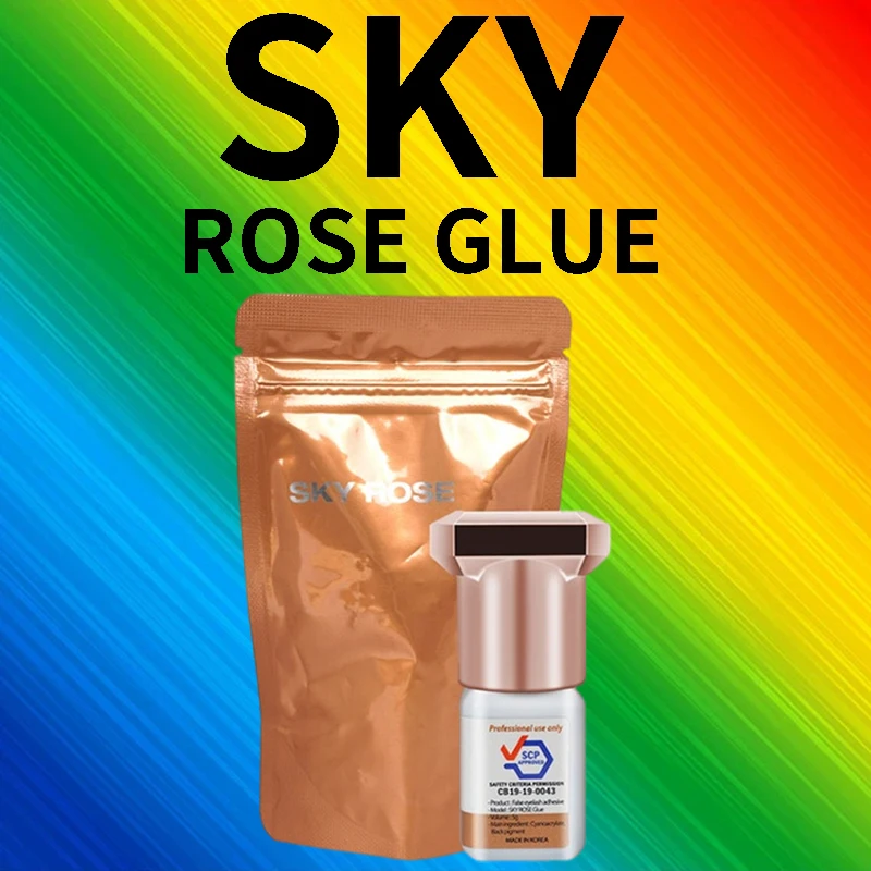 

Клей SKY ROSE 5 мл, клей для наращивания ресниц 1S, Быстросохнущий гель для наращивания накладных ресниц, сильный клей для макияжа, оригинал
