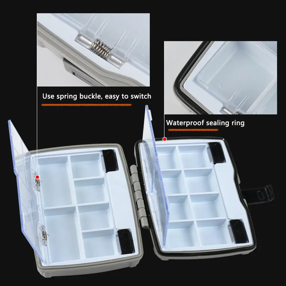 

Fishing Box Reusable High Capacity Rectangular Visible Fishing Gear Empty Box Angling Supplies