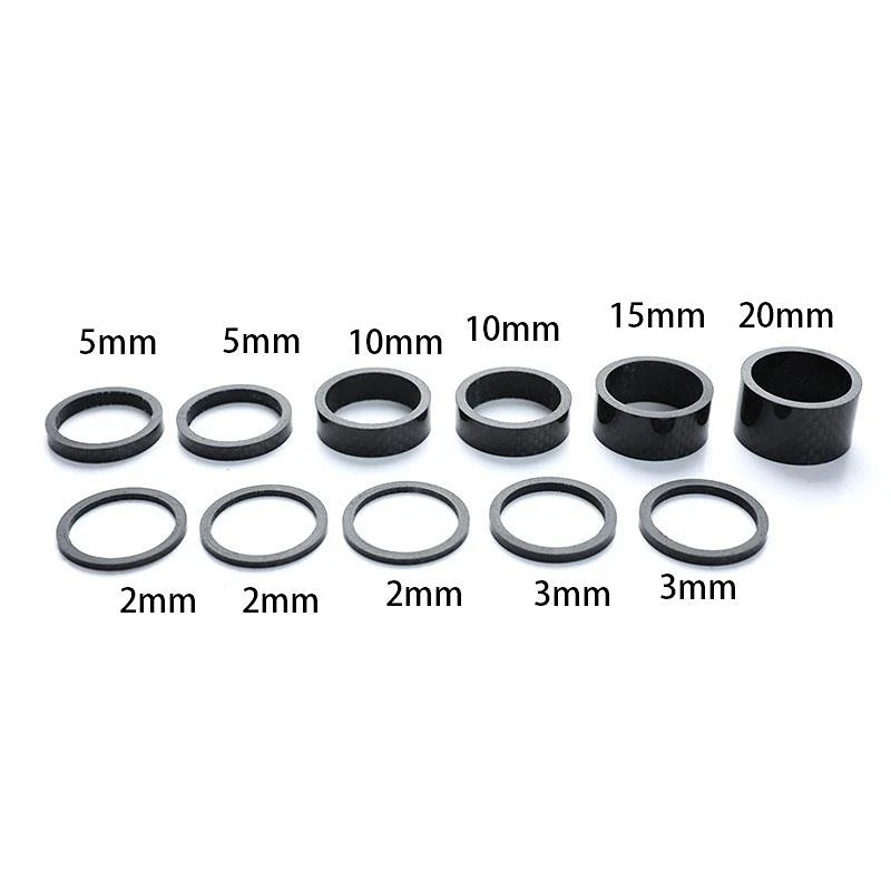 

Set Bicycle Carbon Fiber Washer Headset Spacer Front Fork 2/3/5/10/15/20mm Road Bike Accessories