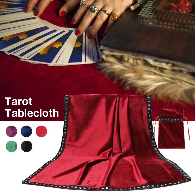 

Tarot Tablecloth Altar Tarot Cloth Constellations Astrological Tarot Cloth Christmas Gifts Thick Velvet Tarot Cards Tablecloth