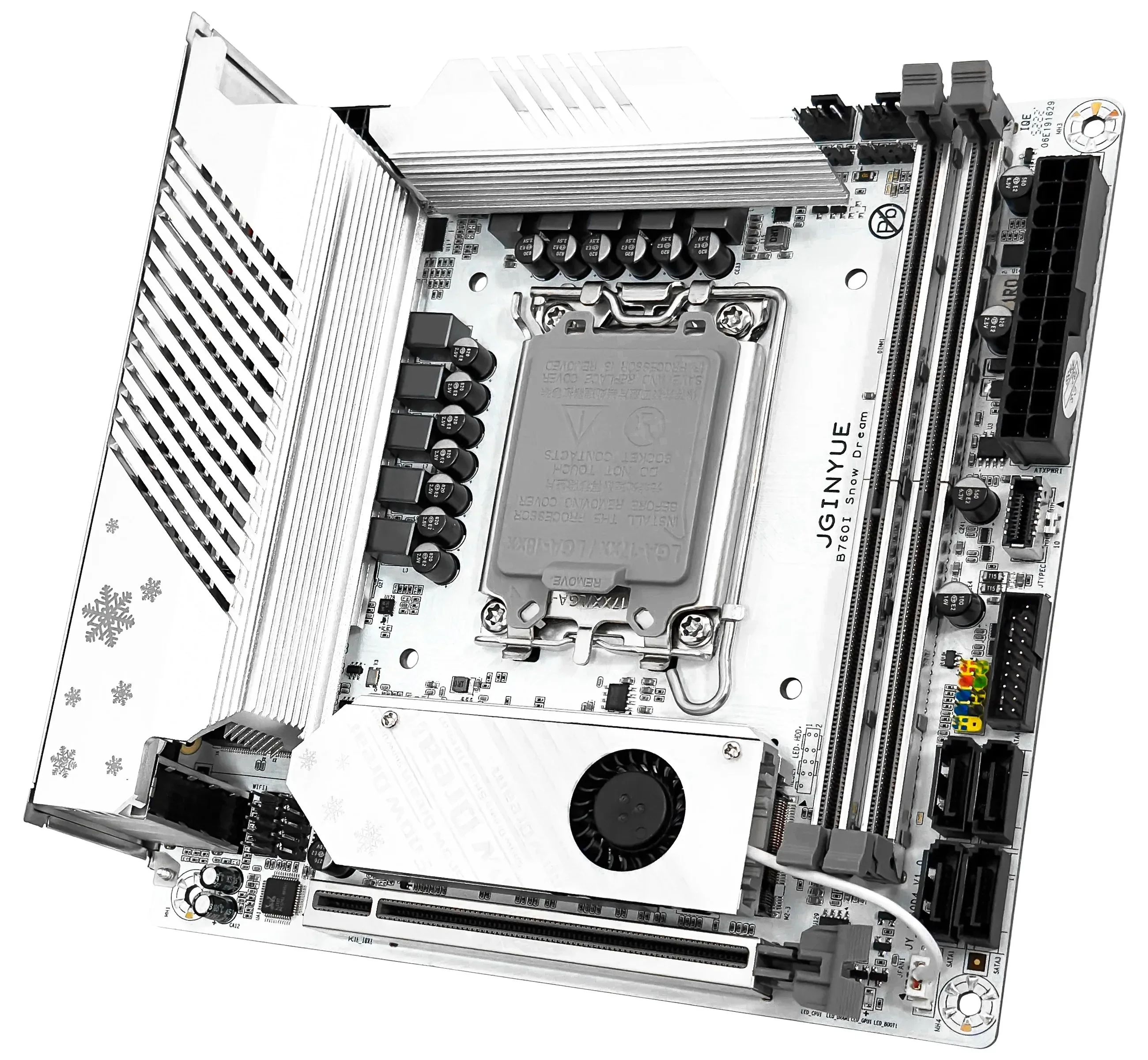 Материнская плата JGINYUE B760i LGA 1700 поддержка Intel Core i3/i5/i7/i9 12-я 13-я память DDR4 новый