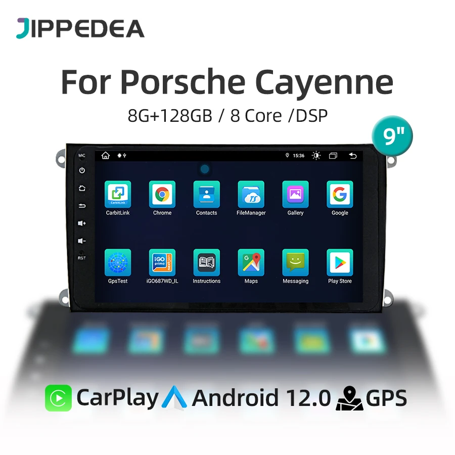

Car Radio For Porsche Cayenne 2003-2010 Car Multimedia Player Wireless CarPlay Android 12 GPS Navigation 4G WiFi Audio Head Unit