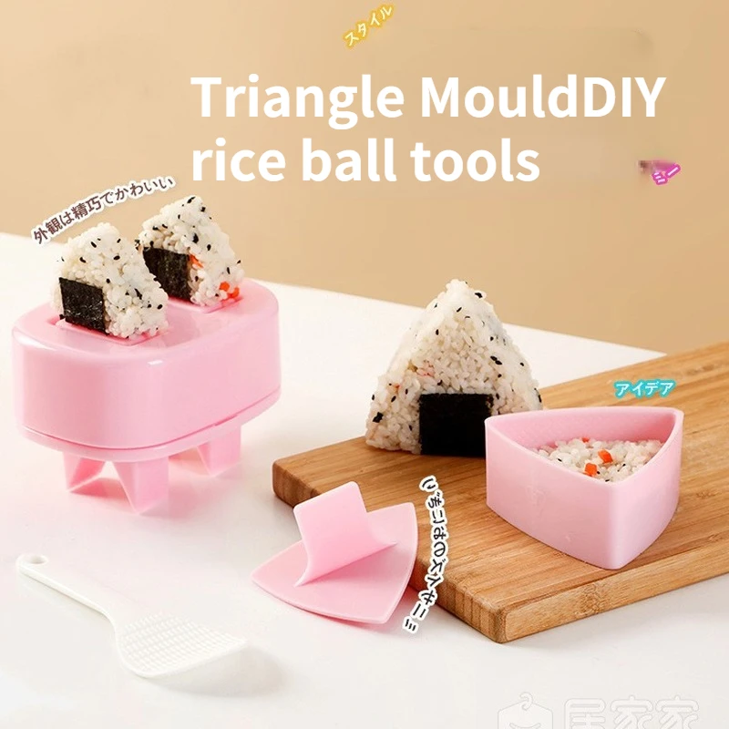 

Japan Triangle Rice Ball Mold Children Homemade Bento Diy Mold Nori Seaweed Wrapped Rice Sushi Rice Ball Tools Cooking Kitchen