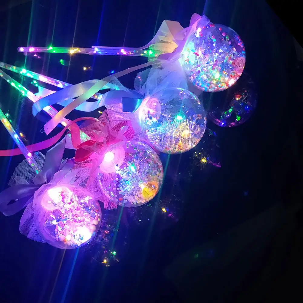 

10 Pcs/bag Glowing Balloons Wands Flashing Fairy Stick Children Luminous Toy (color Random)