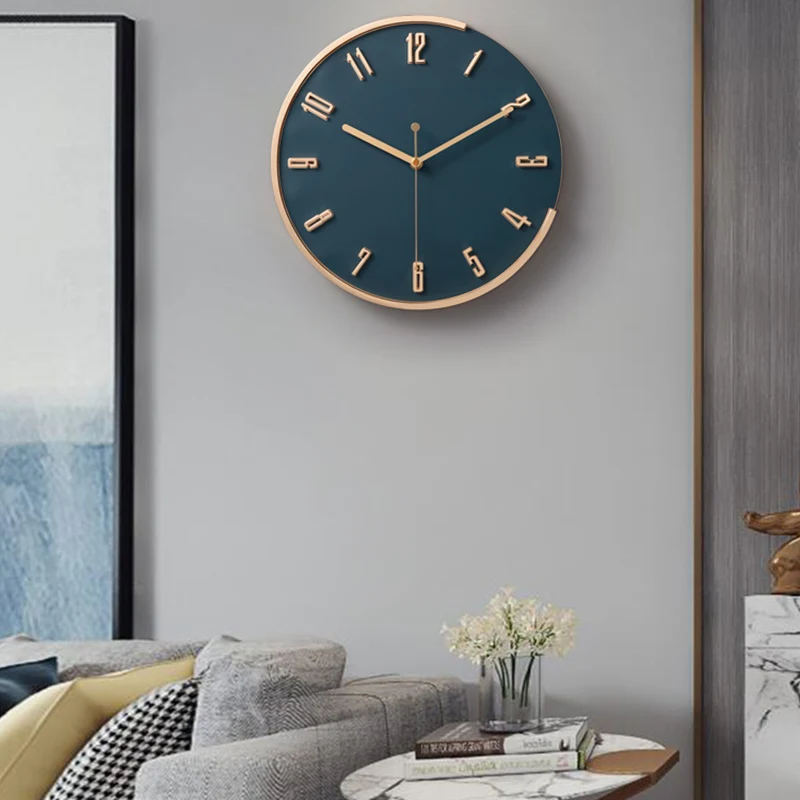 

Nordic Pendulum Wall Clock Round Modern Quiet Minimalist Creative Wall Clock Modern Design Kitchen Horloge Murale Decor HX50NU