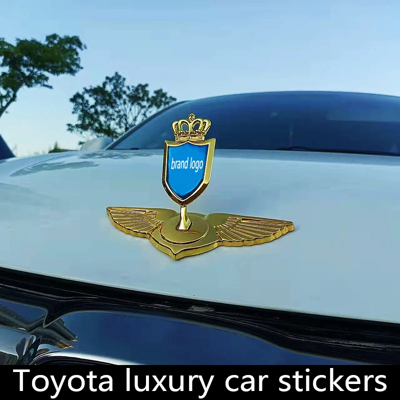 

Car logo modification accessories hood badge badge logo sticker logo flower Toyota RAV4 Camry Crown Auris C-HR car decoration
