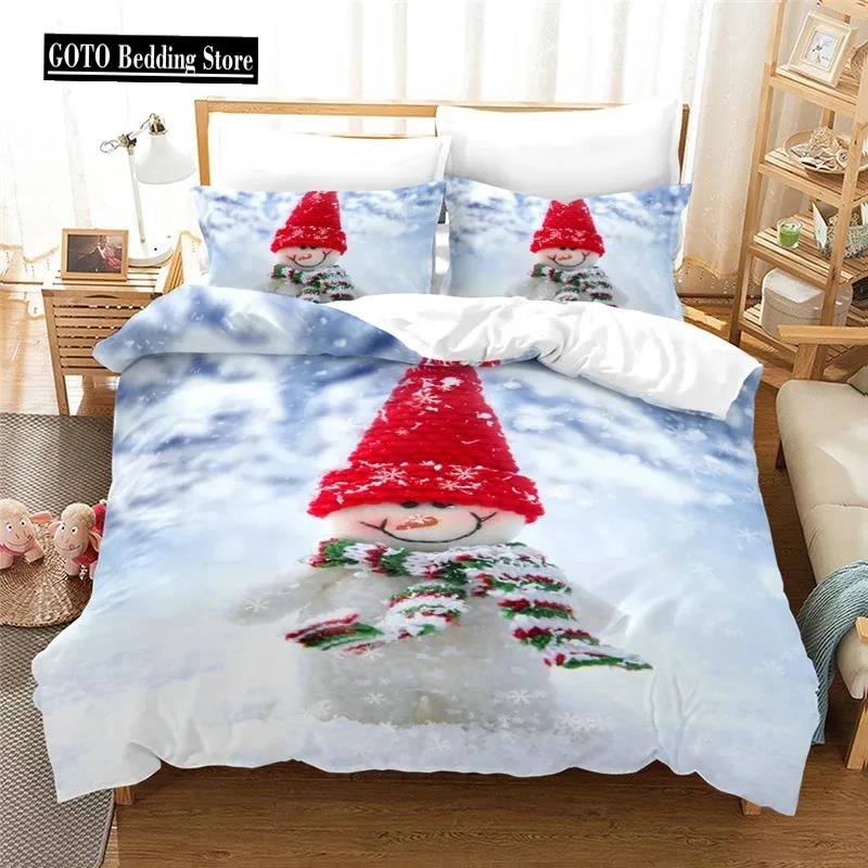 Рождественский комплект постельного белья Санта-Клауса пододеяльников в
