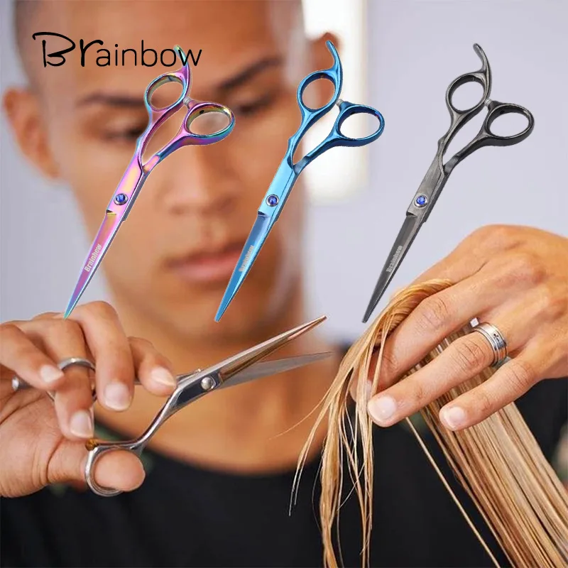 Brainbow 6 ''ножницы для волос Профессиональные парикмахерские инструменты