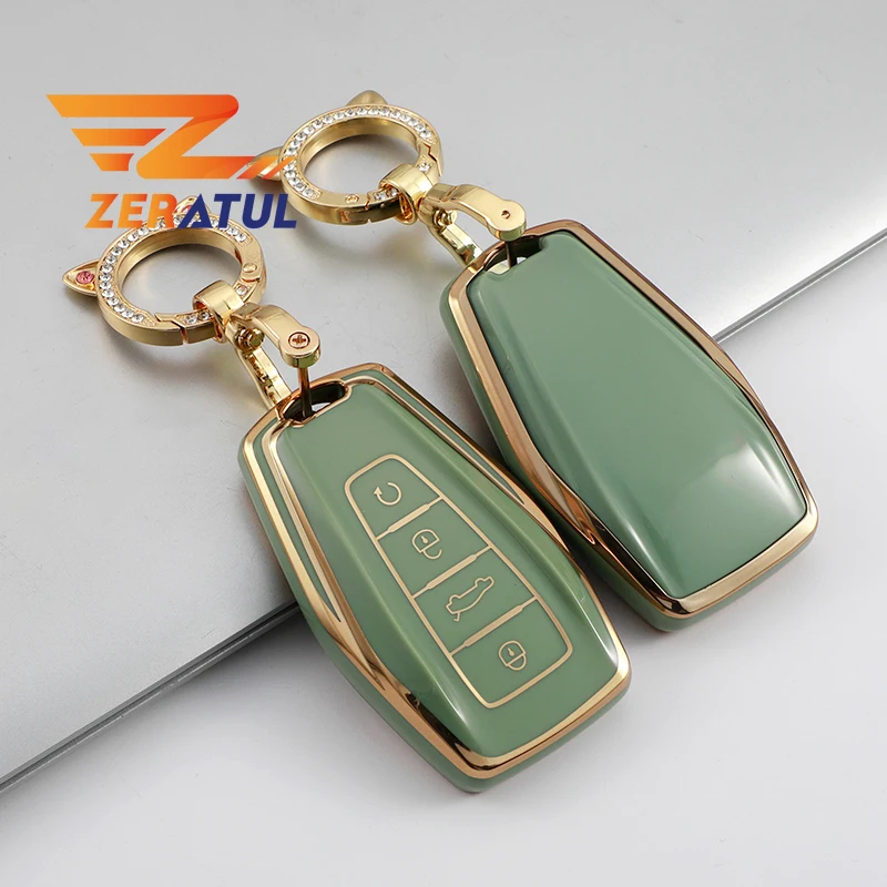 

For Geely Coolray 2019-2020 Atlas Boyue NL3 Emgrand X7 EX7 SUV GT GC9 Borui TPU Car Key Case Full Cover Keychain Accessories
