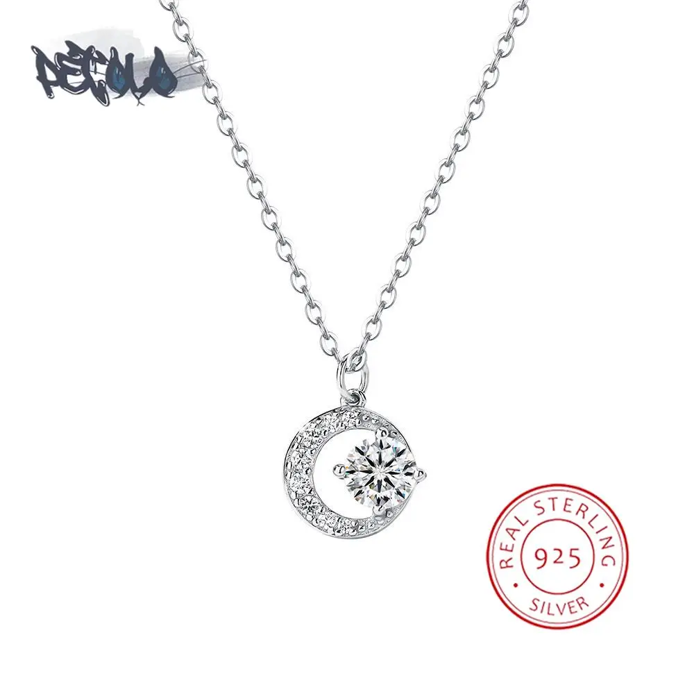 

Женское кольцо из серебра 999 пробы, с подвеской в виде полумесяца