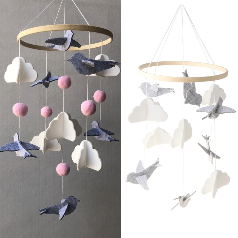 

for Butterfly/Bird/Plane Shaped Rattle Stroller Hanging Accessories Early Educational Bed Around Cloth Made Wind